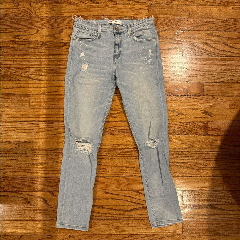 Fly Monkey Acid Washed and Ripped Jeans size 28